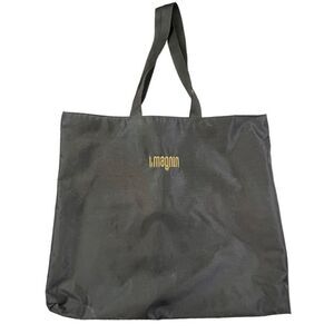 l.Magnin Women's Black Double Handle Strap Reusable Shoulder Handbag Tote Bag